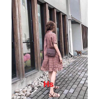 Váy sơ mi vintage kẻ caro [Yến Trần]