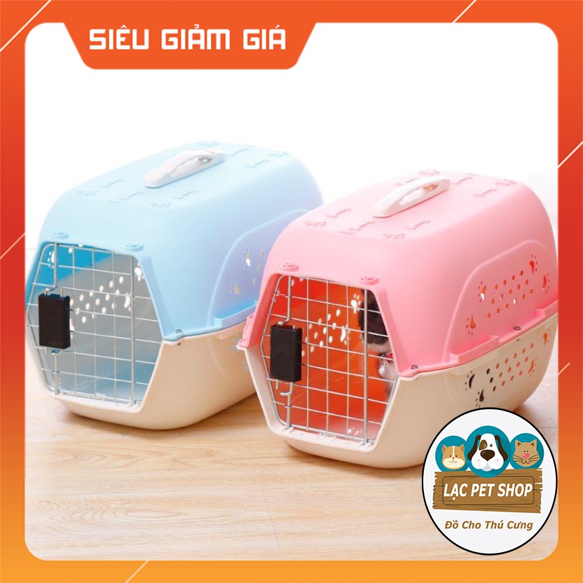 Chuồng Vận Chuyển Thú Cưng Đi Máy Bay - Họa Tiết Chân Mèo 2 Màu
