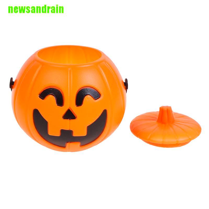 Xô Nhựa Hình Quả Bí Ngô Trang Trí Halloween