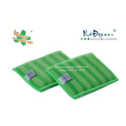 Cước rửa chén Microfiber set 2 cái .