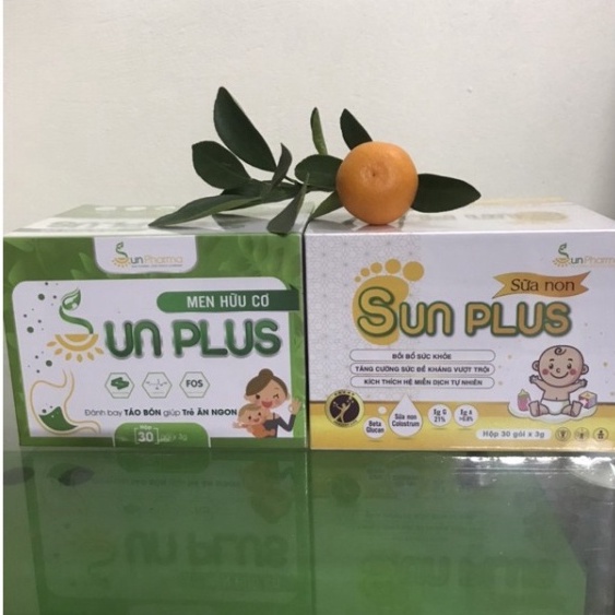 Men hữu cơ Sunplus + Sữa non Sunplus  bổ sung chất xơ, bé hết táo bón- Tăng sức đề kháng