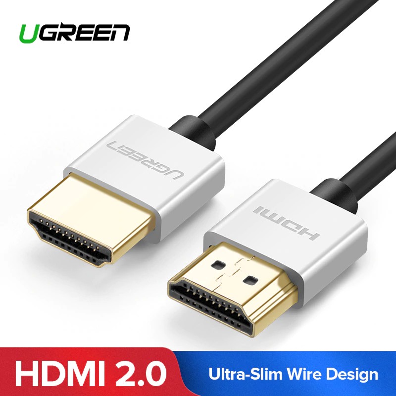Dây cáp chuyển đổi Ugreen kim loại 2 đầu DHMI 2.0 tốc độ cao 4K 1080P 3D
