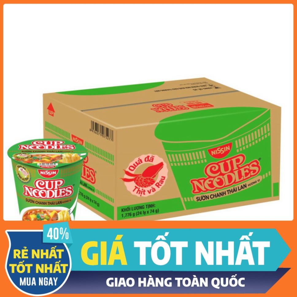 [HCM] Thùng 24 Ly Mì Cup Noodles Nissin 67g/ly đến 74g/ly nhập khẩu Thái Lan - Giảm Giá Mùa Dịch