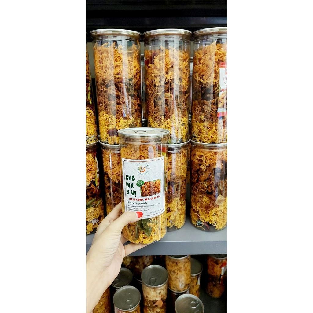 Khô Mix 3 vị  hũ pet 300g