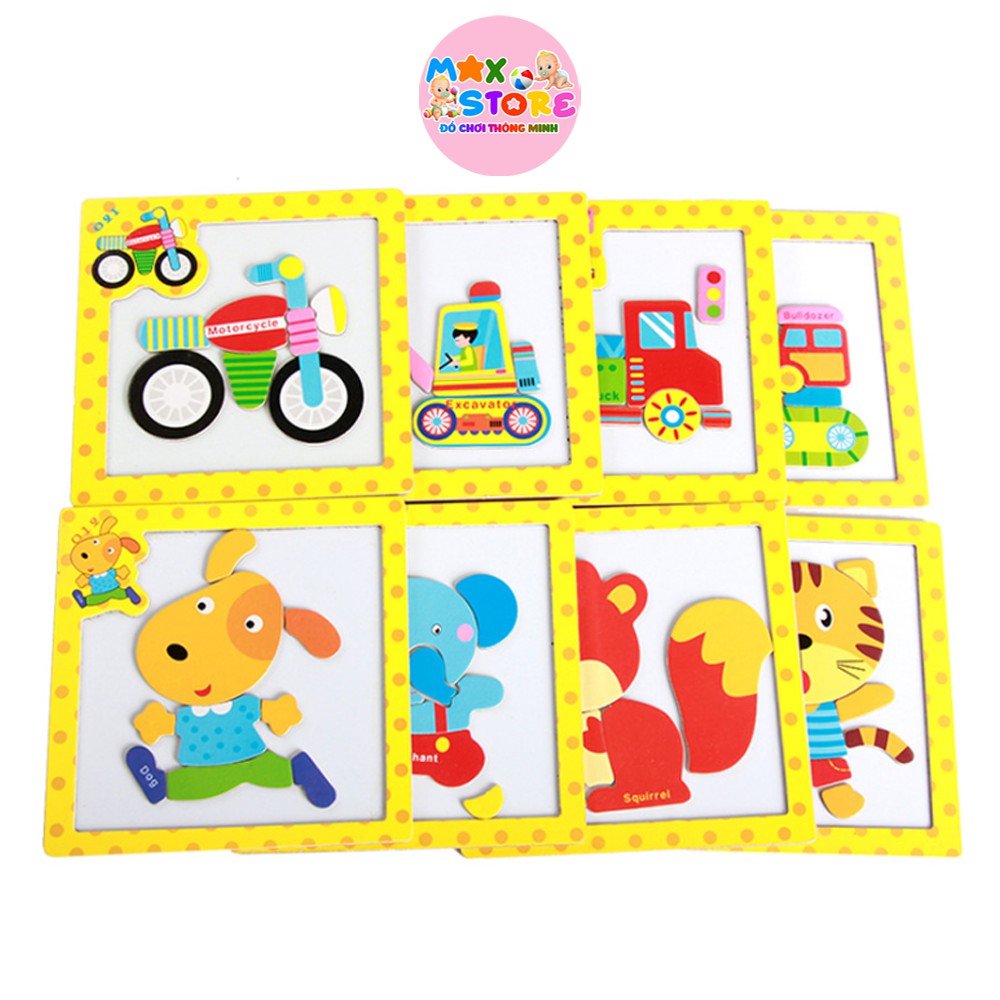 Combo 5 Tranh Ghép Hình Nam Châm 3D Nhiều Mẫu