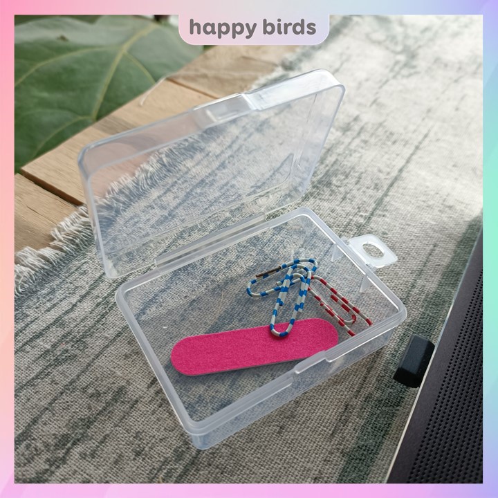 Hộp đựng trang sức phụ kiện nhựa trong suốt 9.5x6.5x2.5 cm