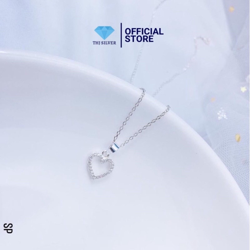 Dây chuyền nữ bạc ta - tim đánh đá sáng đẹp