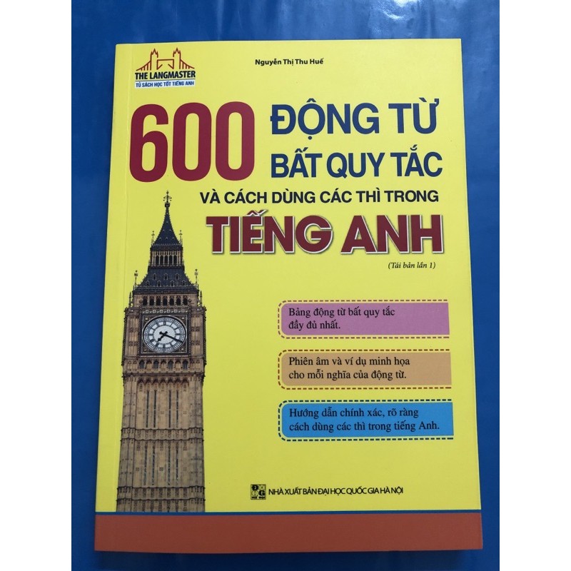 Sách - 600 Động từ bất quy tắc và cách dùng các thì trong tiếng anh