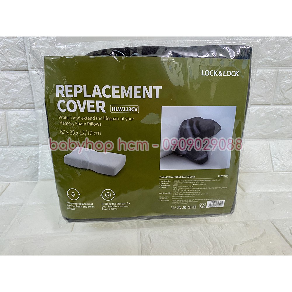 Áo gối, vỏ gối thay thế Lock&Lock Dành cho gối memory foam HLW111CV-HLW115CV - TRUCANHSG