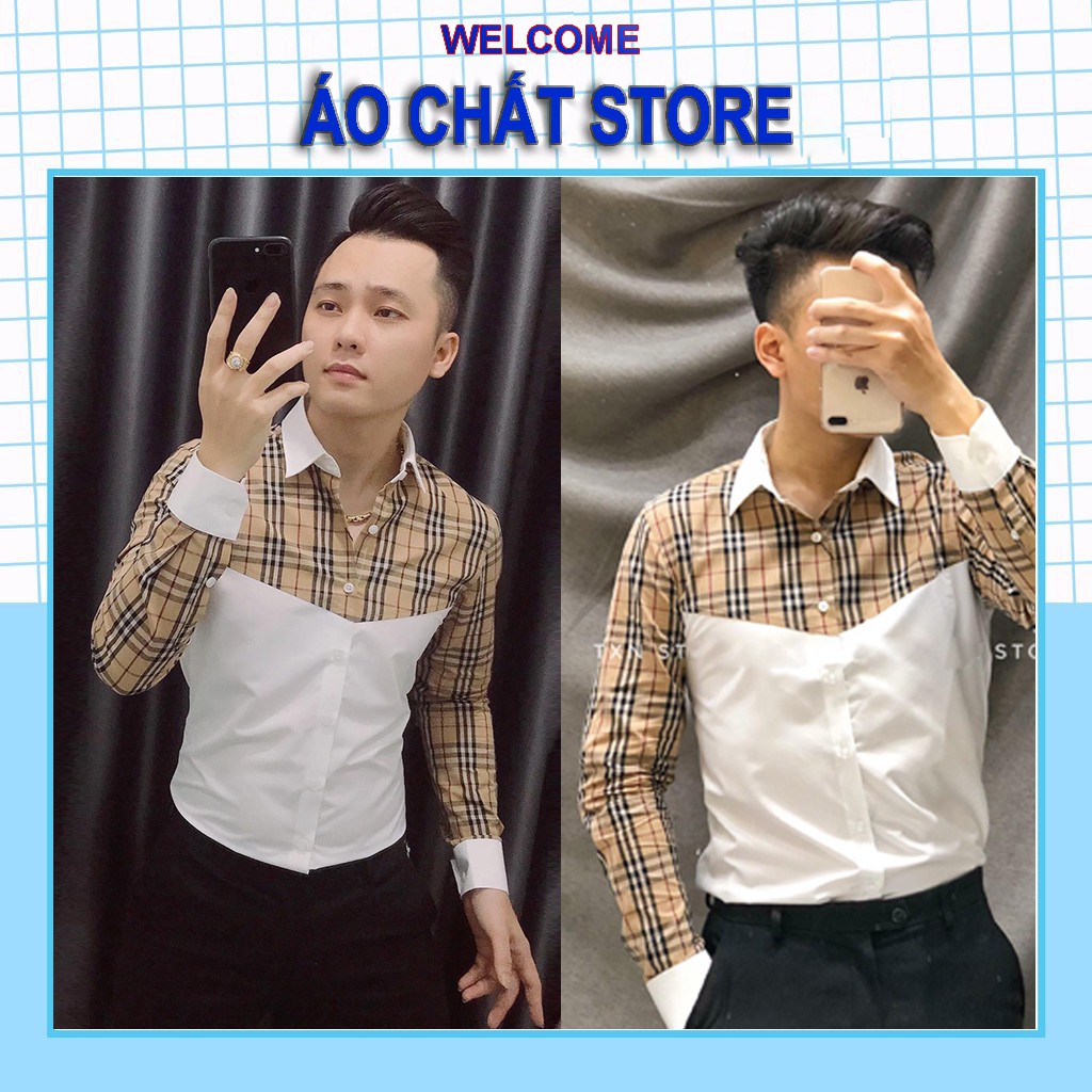 (ẢNH THẬT) Áo Sơ Mi Nam In BBR Vai Cao Cấp | Form Chuẩn Shop SM233 | BigBuy360 - bigbuy360.vn