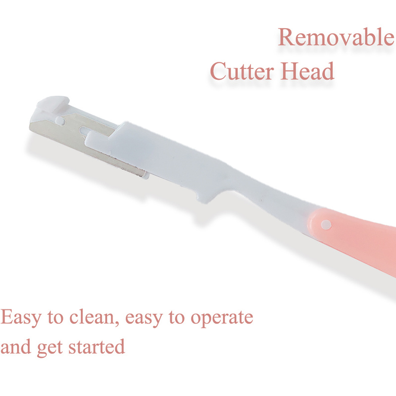 [Hàng mới về] Dao cạo tỉa lông mày bằng thép không gỉ gấp gọn lại được tiện lợi