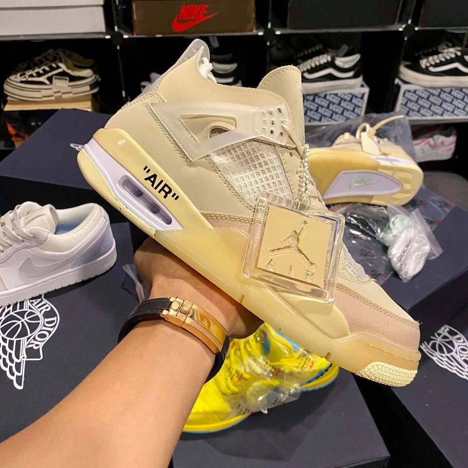 [RenStore] Giày Off White ™ x Air Jordan 4 "Cream/Sail" OW