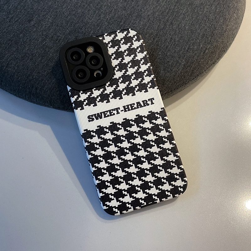 Ốp điện thoại da cừu in sọc caro cho Iphone 13pro Max 13pro 13 12promax 12pro 12mini 11 Pro Max Ix Xs Max Xr 7 8 Plus | BigBuy360 - bigbuy360.vn