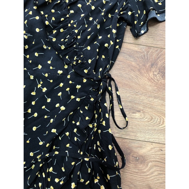 ĐẦM WRAP BÈO CỘT NƠ HÔNG F21