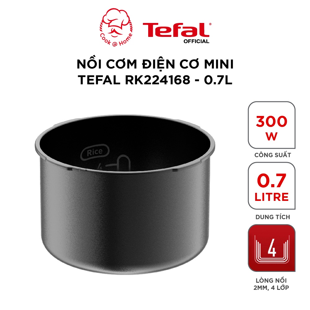 Nồi cơm điện cơ mini Tefal RK224168 – 0.7L, 300W