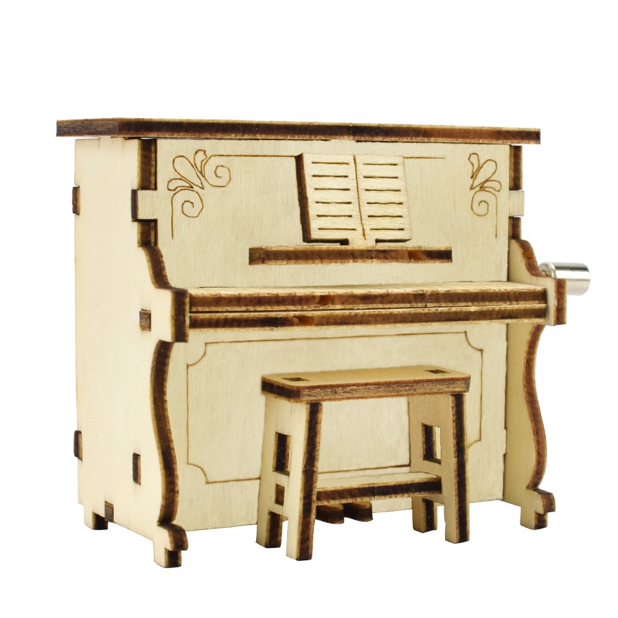 Hộp Nhạc Đồ Chơi Hình Đàn Piano Bằng Gỗ Cho Bé