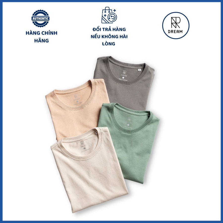Áo Thun Nữ Trơn Cổ Tròn Dream, Áo Phông Nữ Basic 100 Cotton Cao Cấp Hàng Hiệu Đẹp Thoáng Mát Tay Ngắn
