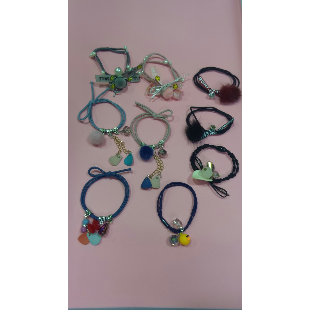 Buộc tóc cổ trang  hoa rơi hoa thêu