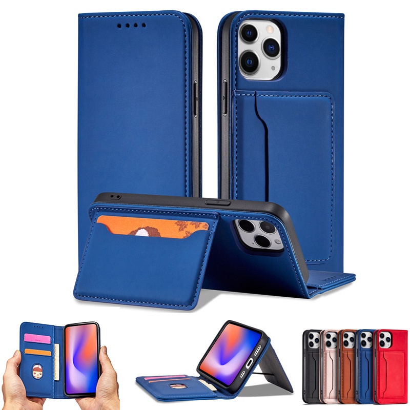Thời Trang Bao Da Điện Thoại Kiểu Ví Tiền Cho Iphone 12 Pro Max Mini Iphone 11 Ốp