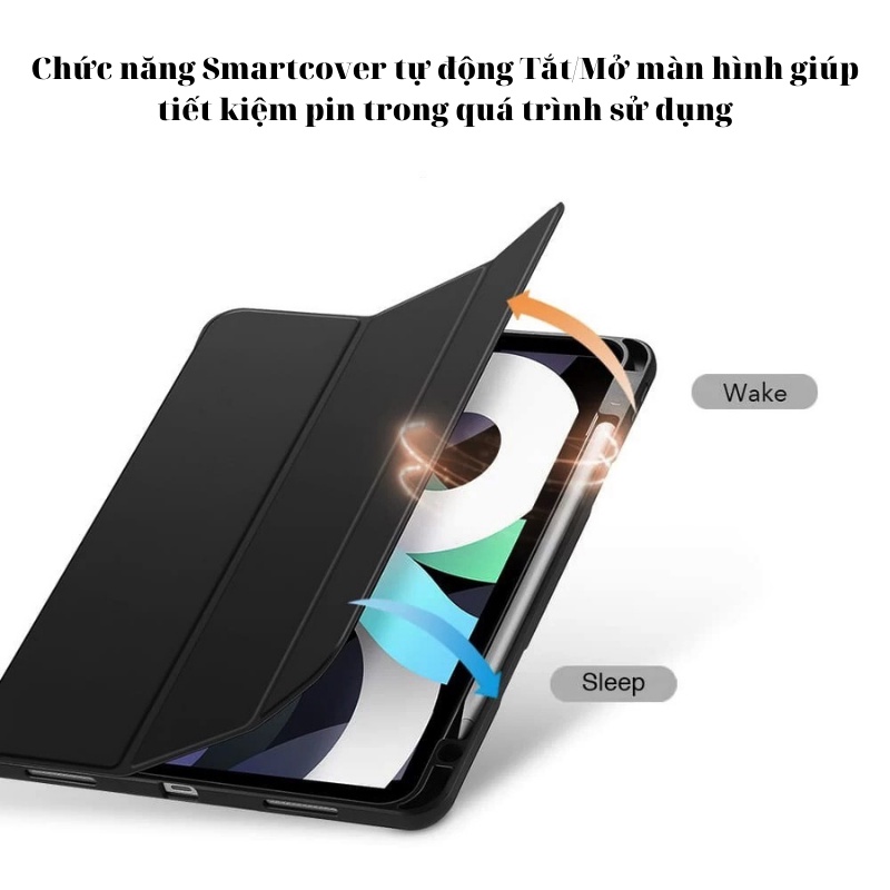 Ốp Lưng/Bao Da IPad WIWU Magnetic Folio Mặt Lưng Trong, Có Thể Tháo Rời Nắp 2in1