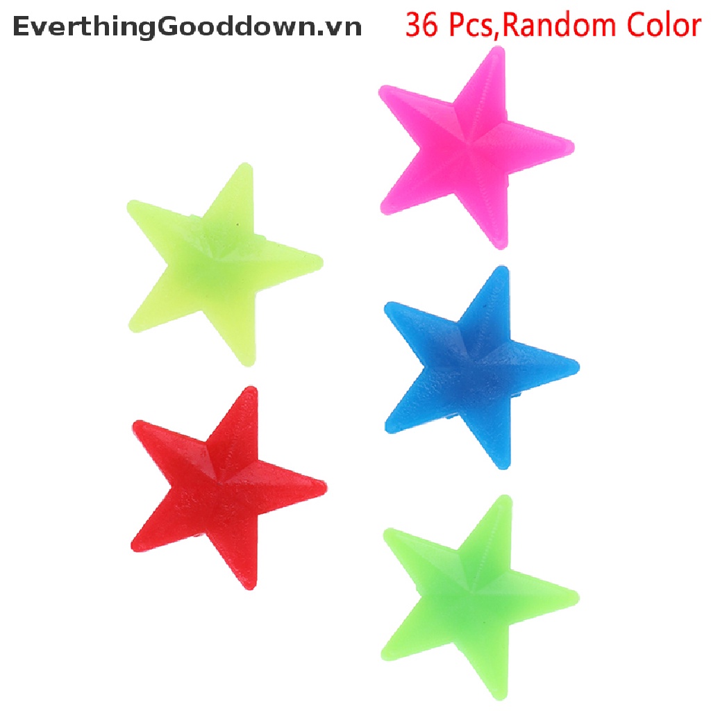 Everthinggooddown 36 Cái Căm Xe Đạp Bằng Nhựa Hình Ngôi Sao Nhiều Màu Trang Trí Cho Trẻ Em