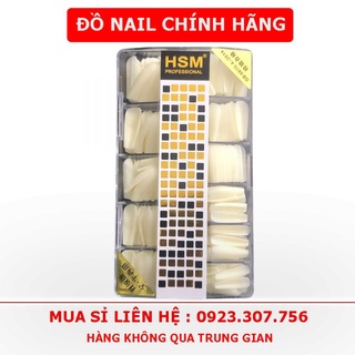 Móng úp tay hsm nhám sẵn chính hãng phom thang , hộp 500 móng đủ size , dẻo , độ đàn hồi cao
