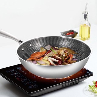 Chảo chống dính sâu lòng vân đá tổ ong Hàn Quốc, dùng được cho mọi loại bếp + Tặng 1 khăn lau tay