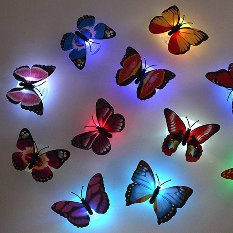 Đèn ngủ LED phát sáng hình bươm bướm dùng để trang trí nhà cửa