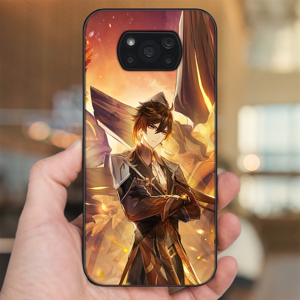Ốp lưng Xiaomi Poco X3, Poco X3 Pro, Poco X3 NFC viền đen in hình Zhongli Genshin Impact