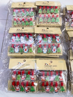 Kẹp gỗ noel 10cái/bịch