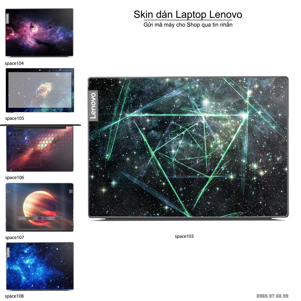 Skin dán Laptop Lenovo in hình không gian nhiều mẫu 18 (inbox mã máy cho Shop)