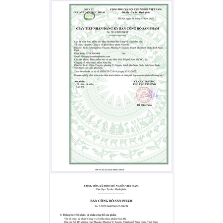 Siro bổ phế chỉ khái lộ Nam Hà