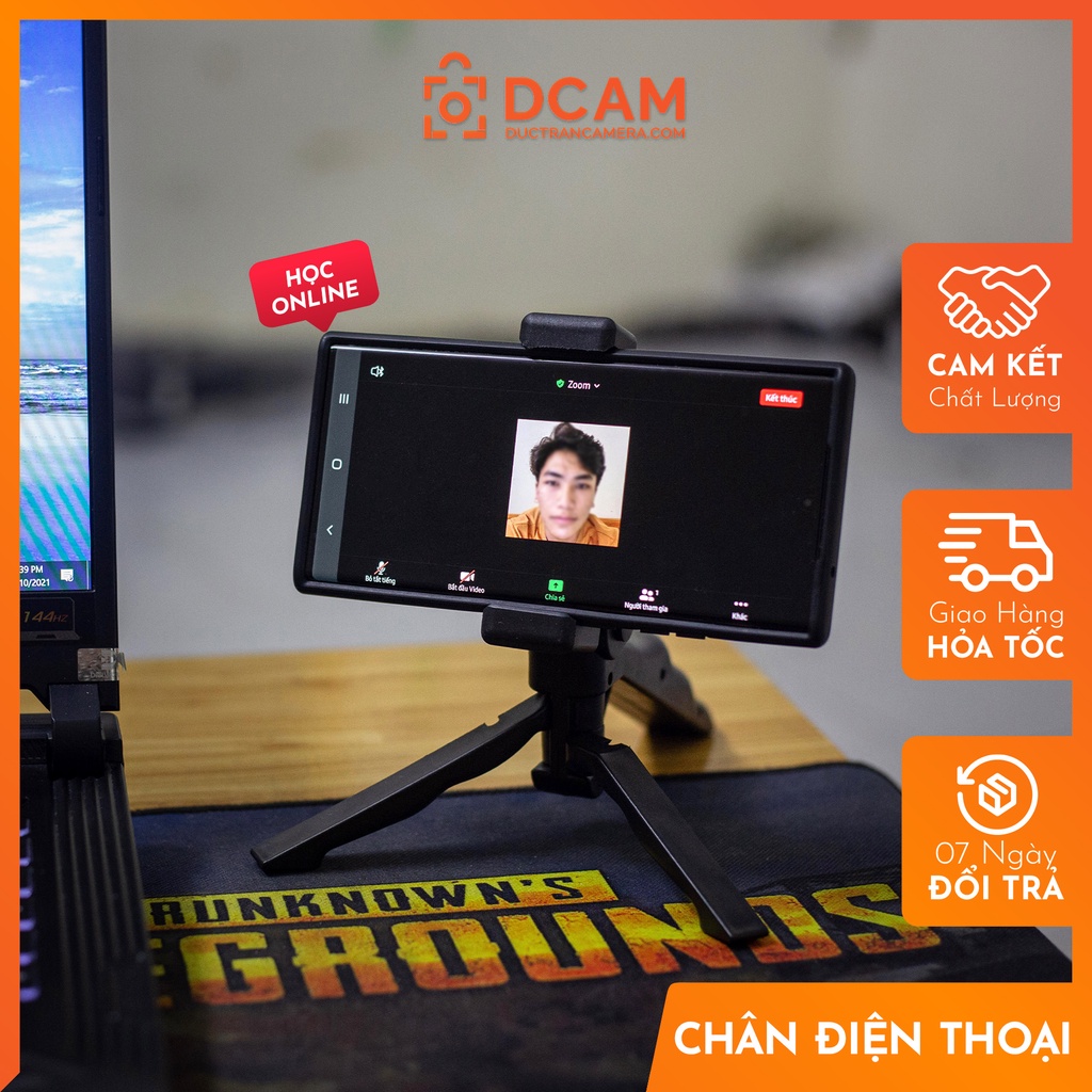 Chân điện thoại - Giá đỡ điện thoại, kẹp điện thoại đa năng hỗ trợ học online, livestream, xem phim,...