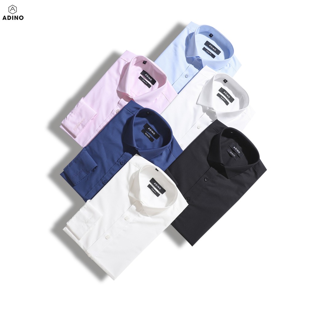 Áo sơ mi nam dài tay ADINO 6 màu vải sợi sồi modal dáng slimfit trẻ trung S300-S306 | BigBuy360 - bigbuy360.vn