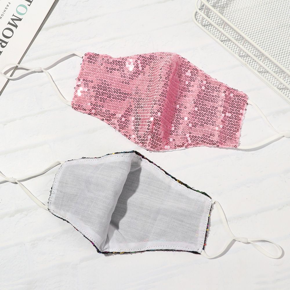 Khẩu Trang Cotton Đính Kim Sa Lấp Lánh Chống Bụi Chống Sương Mù Có Thể Tái Sử Dụng Thời Trang Cho Nam Và Nữ