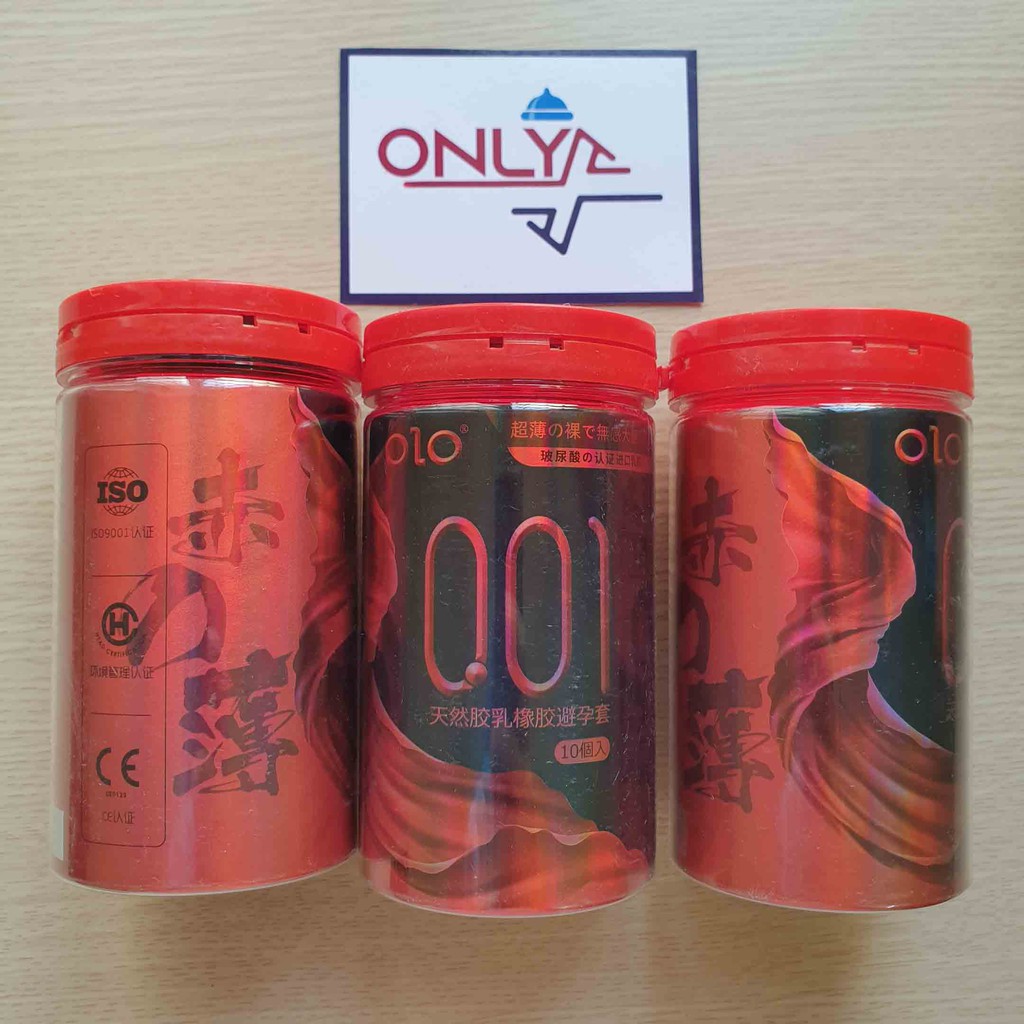 Bao Cao Su OLO Siêu Mỏng Bao Cao Su Truyền Ấm Nhiều Gel Bôi Trơn Gốc Nước Hộp 10 BCS OLO 0.01