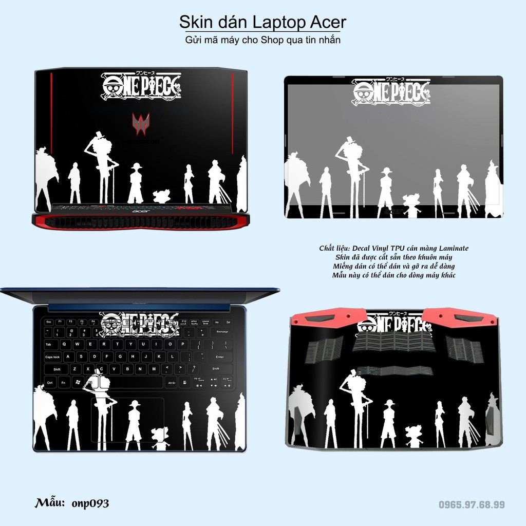 Skin dán Laptop Acer in hình One Piece nhiều mẫu 8 (inbox mã máy cho Shop)