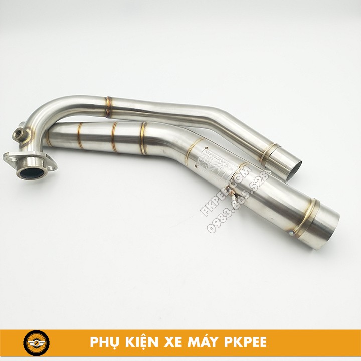 Cổ Pô Tăng R8 Racing 2 Khúc Raider Fi, Satria Fi Bảo Hành Chất Liệu Inox 304 100% Không Bị Sét