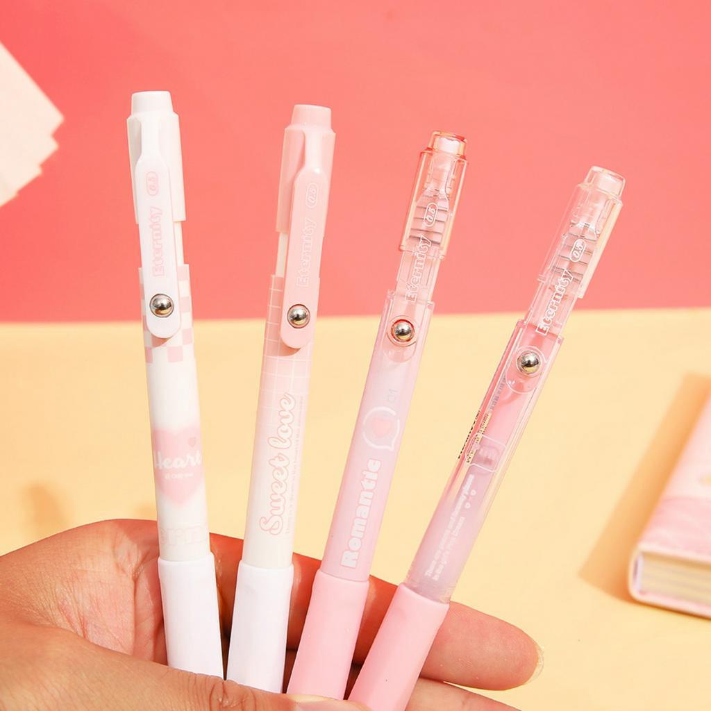 Set 4 Bút Bi Mực Đen Nhanh Khô Ngòi 0.5mm C7421