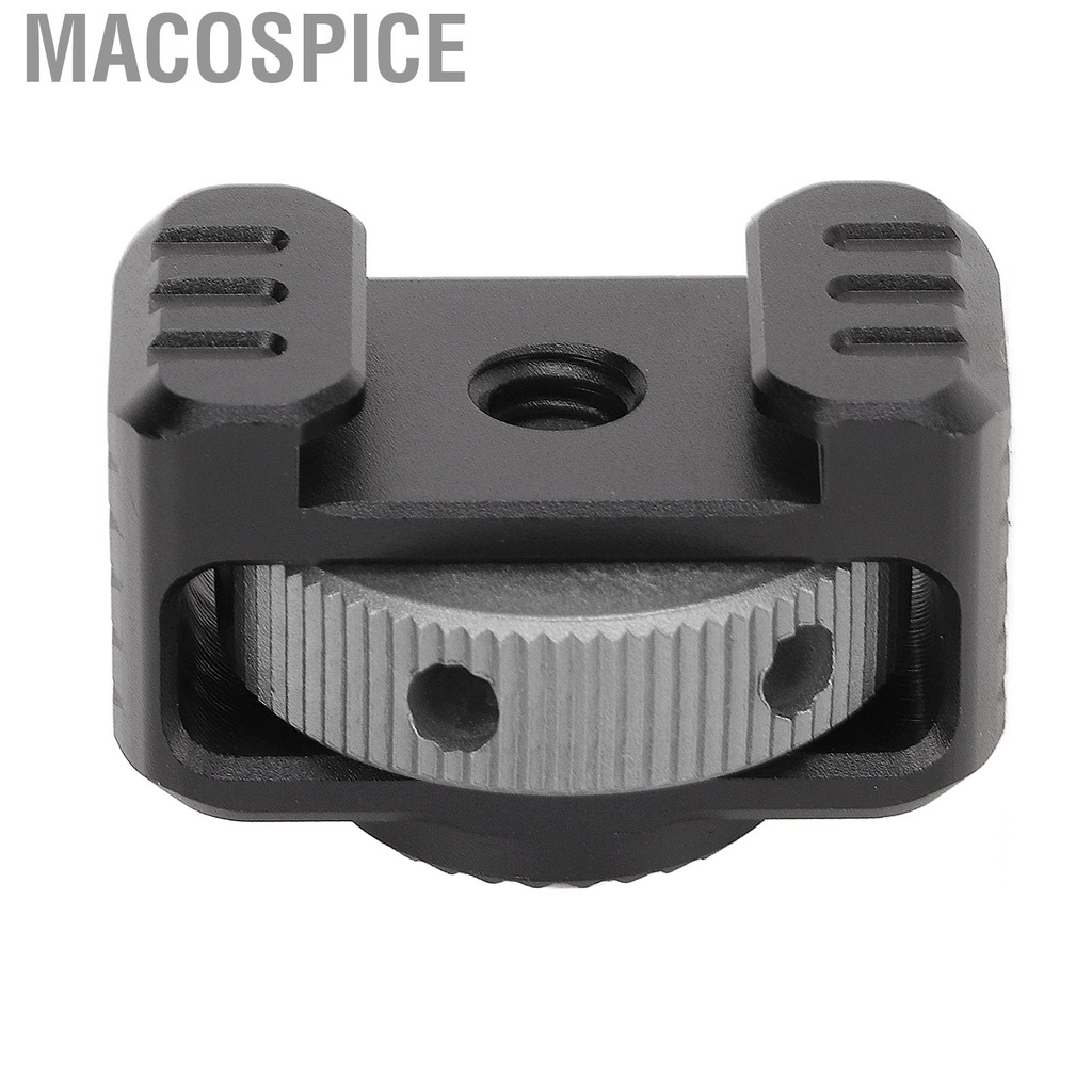 Macospice Cold Shoe Extension Bracket Mount with 1/4 Inch Screw Hole Arri Tooth