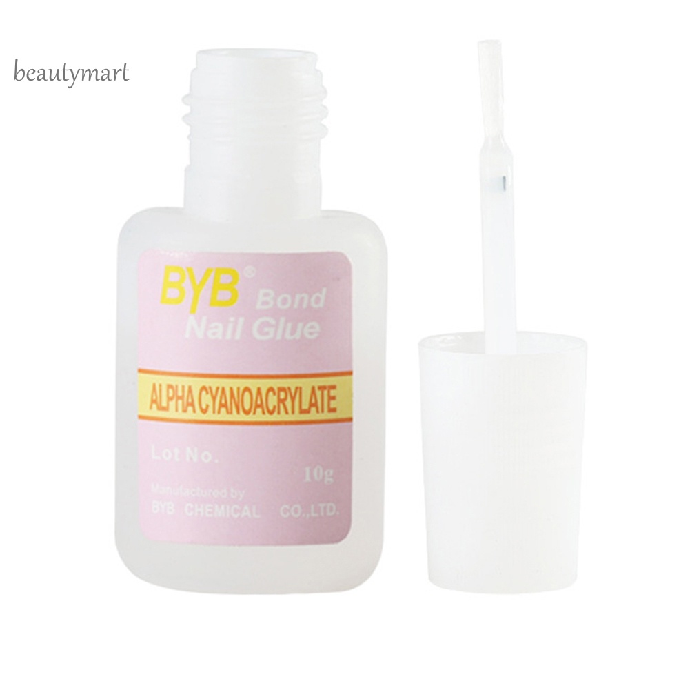 [Hàng mới về] Keo dán móng kèm cọ trang trí móng tiện dụng 10g