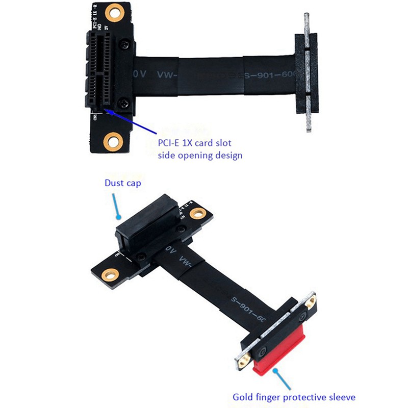 Dây Cáp Pcie 90 Độ Pcie 3.0 X1 Sang X1 Dài 10cm