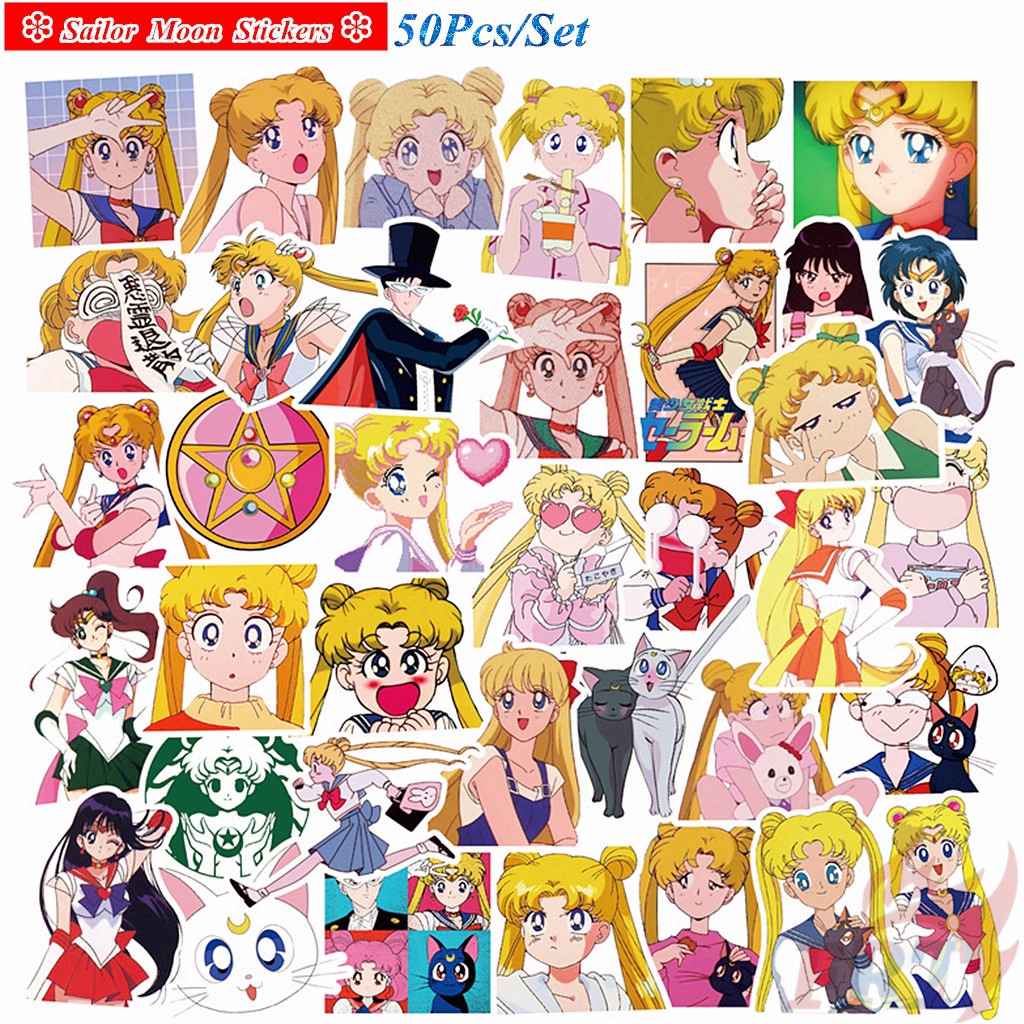 ❉ Sailor Moon - Series 04 Anime Stickers ❉ 50Pcs/Set DIY Fashion Luggage Laptop Skateboard Doodle Stickers