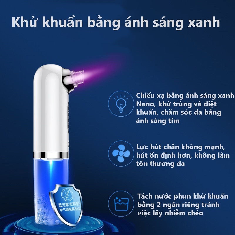 Máy Hút Mụn Đa Năng Thế Hệ Mới - Hút mụn cám, đầu đen, bã nhờn làm sạch phun oxy dưỡng ẩm