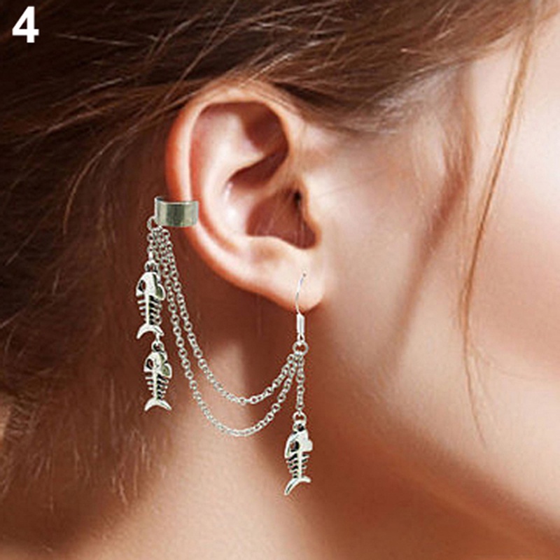 Atlantamart| 1 Khuyên VàNh Tai HợP Kim DạNg Dây XíCh ĐộC ĐáO