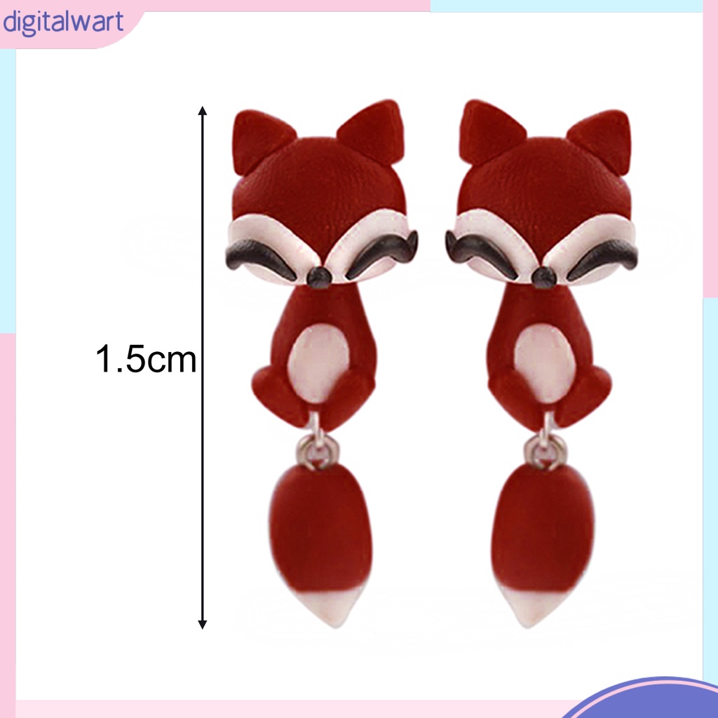 Dg✌❤ Bông Tai Hình Thú Hoạt Hình Bằng Đất Sét Polymer Handmade