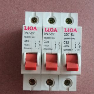 Aptomat lioa 1 cực - cầu dao an toàn c16/c20/c32