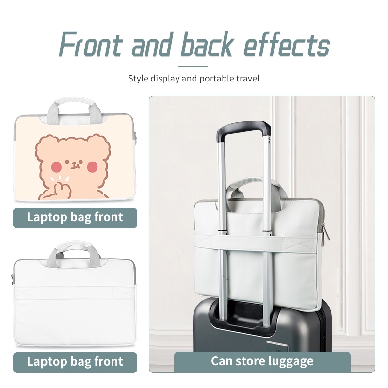 Túi đựng laptop 14/15/17 inch lót nhung chống thấm nước chống sốc tiện dụng mang đi du lịch