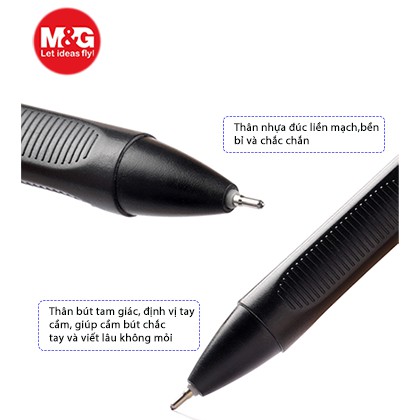 Bút bi dầu TR3, mực đậm 0.7 chính hãng M&G