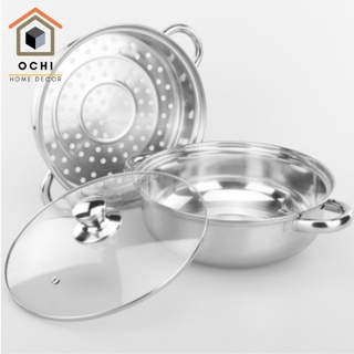 Nồi hấp xửng 2 tầng inox, nồi hấp 2 tầng đa năng